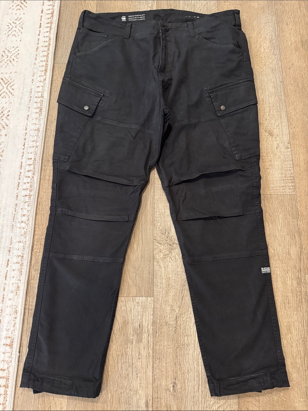Black G-Star Raw Men’s Cargo Work Pants